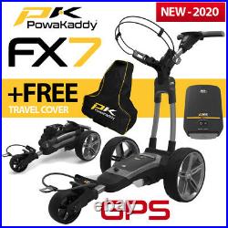 PowaKaddy FX7 GPS Gun Metal Electric Golf Trolley 2020 Extended Lithium
