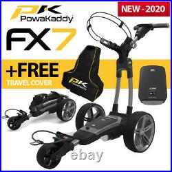 PowaKaddy FX7 Gun Metal Electric Golf Trolley 18 Lithium NEW! 2020 +FREE BAG