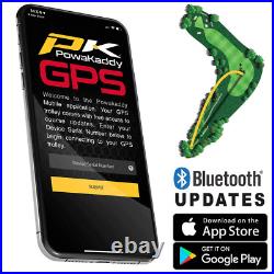 Powakaddy 2021 Fx7 Gps 18 Hole Lithium Golf Trolley +free Umbrella Holder