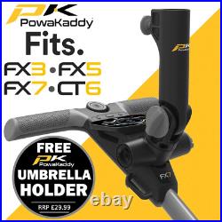 Powakaddy 2022 Fx3 36 Hole Lithium Golf Trolley White +free Umbrella Holder