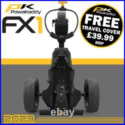 Powakaddy 2023 Fx1 18 Hole Lithium Electric Golf Trolley +free Travel Cover