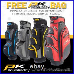 Powakaddy 2023 Fx3 Ebs 36 Hole Lithium Golf Trolley Black +free £159.99 Golf Bag