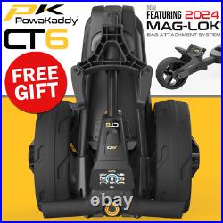 Powakaddy 2024 Ct6 Black Standard Lithium Electric Trolley +free Travel Cover