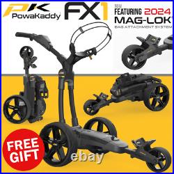 Powakaddy 2024 Fx1 Extended Lithium Electric Golf Trolley +free Umbrella