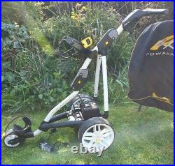 Powakaddy FW3 electric Golf Trolley in White, Lithium battery, Charger, Carry Bag