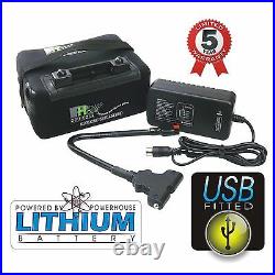 Powerhouse Golf Lithium battery for golf trolley 18-27 Hole LiFeP04 with USB