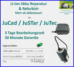 Refurbishing & Zellentausch f. Golf Trolley Li-Ion Akkus von JuCad JuTec JuStar