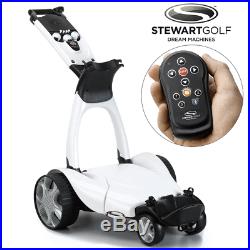 Stewart X9 Remote Controlled Electric Golf Trolley / White +free £165 Gift Pack