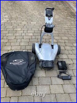 Stewart remote trolley. X2. Used. Faulty handset. Travel bag. Lithium battery