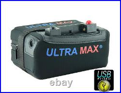 Ultramax 27 Hole Golf Trolley Battery Fits Mocad-hillbilly 12v 18ah Lithium Usb