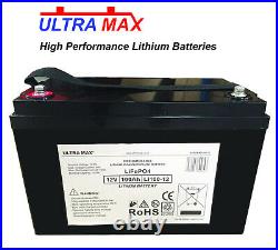 Ultramax Li100-12c, 12v 100a Lithium Iron Phosphate Battery For Golf Trolleys