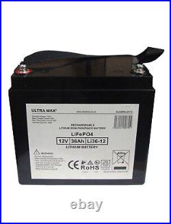 Ultramax Lipo Lithium Iron Phosphate 36 Hole Golf Trolley Battery Fits Powakaddy
